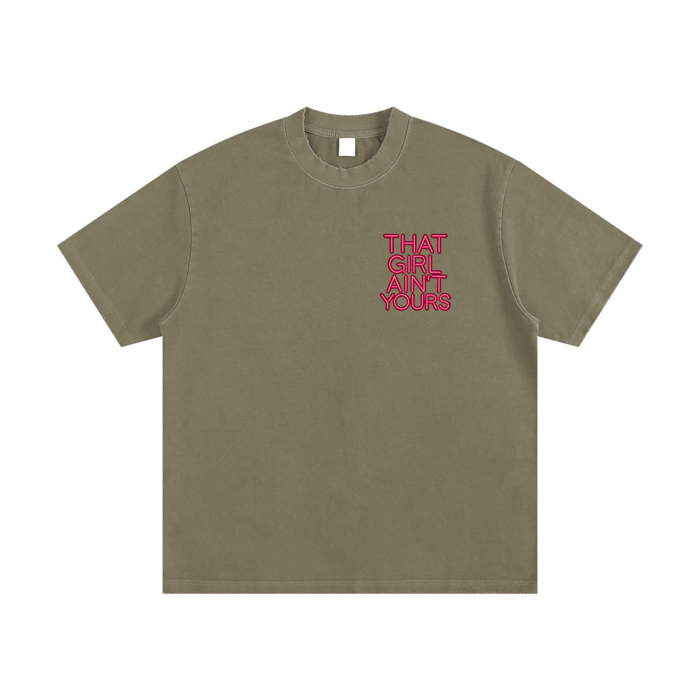 She's Ours Heavyweight Vintage Washed Frayed T-Shirt