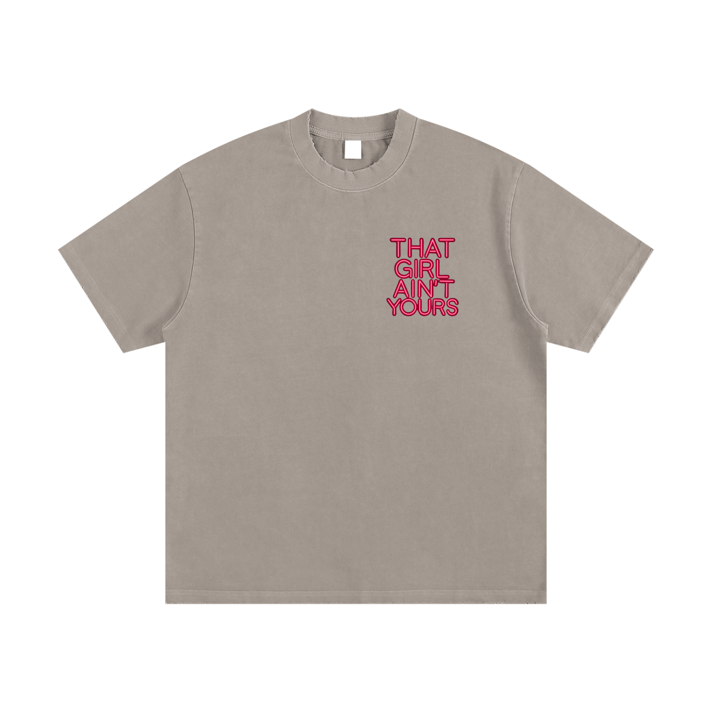 She's Ours Heavyweight Vintage Washed Frayed T-Shirt