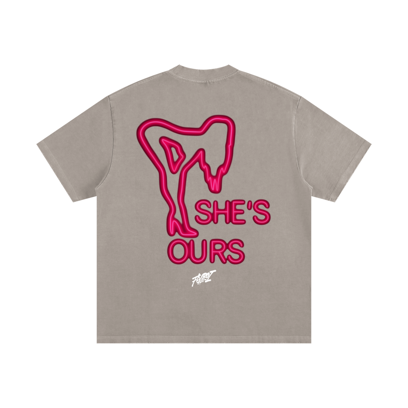 She's Ours Heavyweight Vintage Washed Frayed T-Shirt