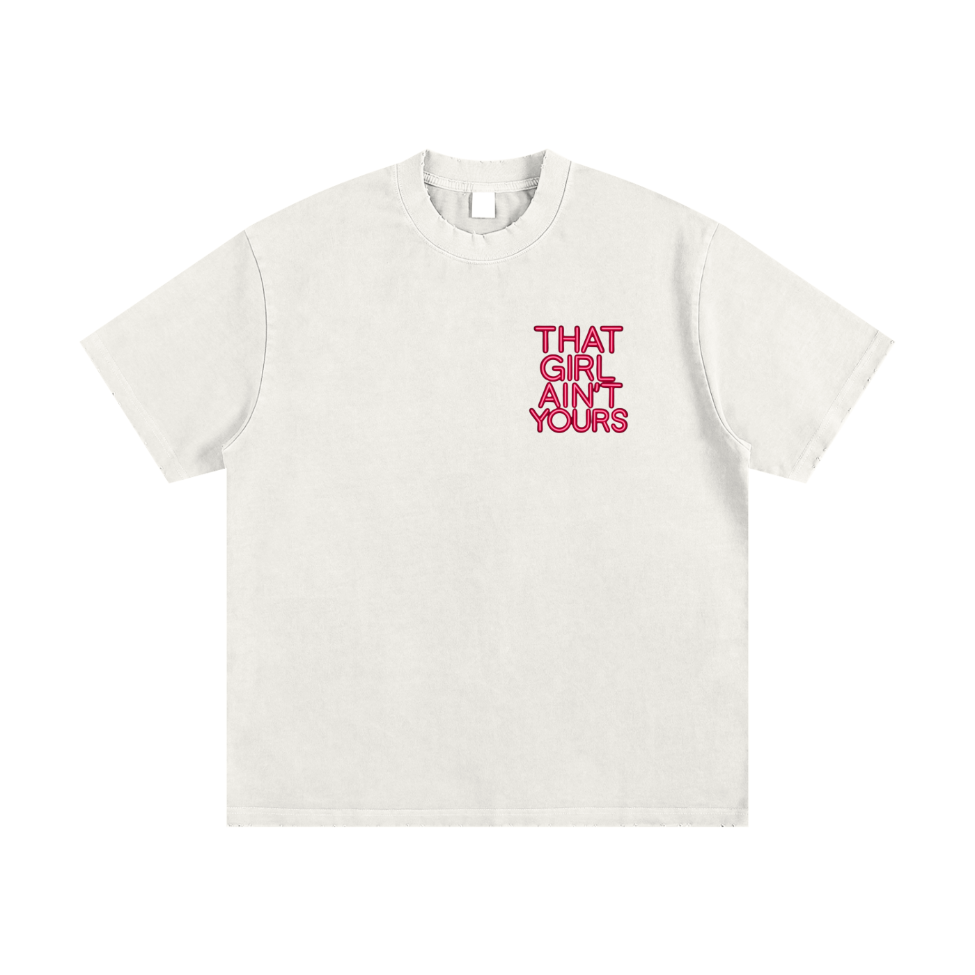She's Ours Heavyweight Vintage Washed Frayed T-Shirt