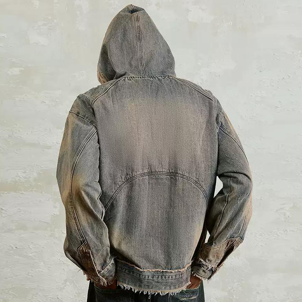 MFly Doom Washed Distressed Denim Hoodie