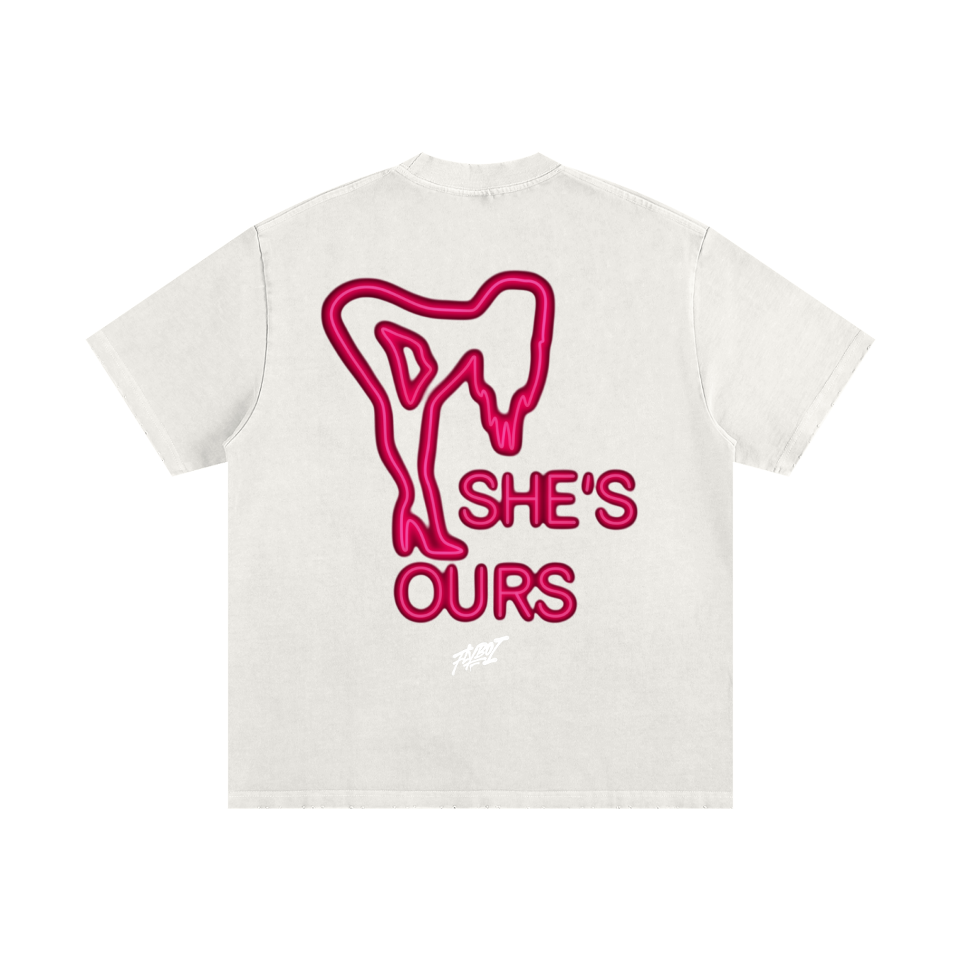 She's Ours Heavyweight Vintage Washed Frayed T-Shirt