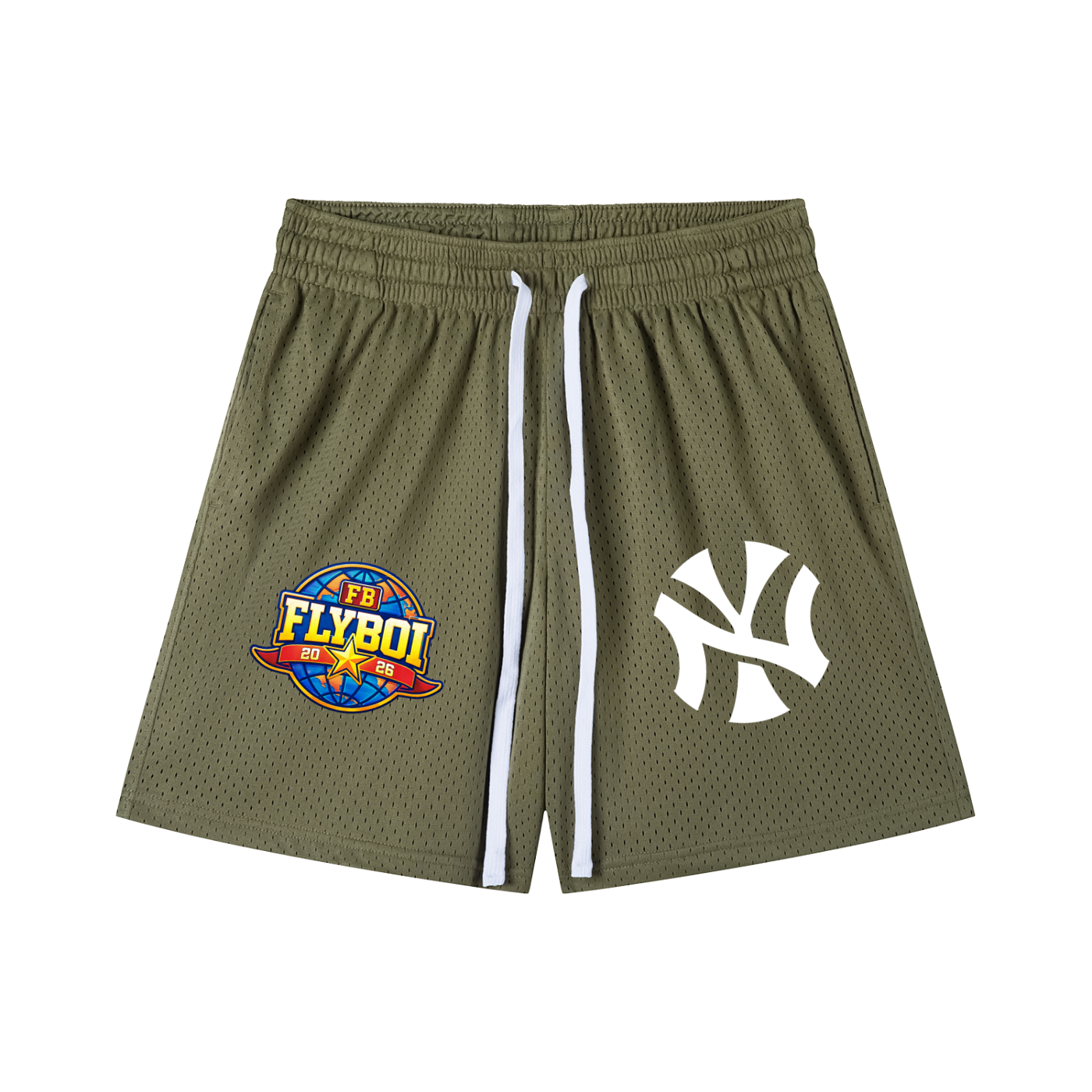 NY Fly Mesh Drawstring Shorts