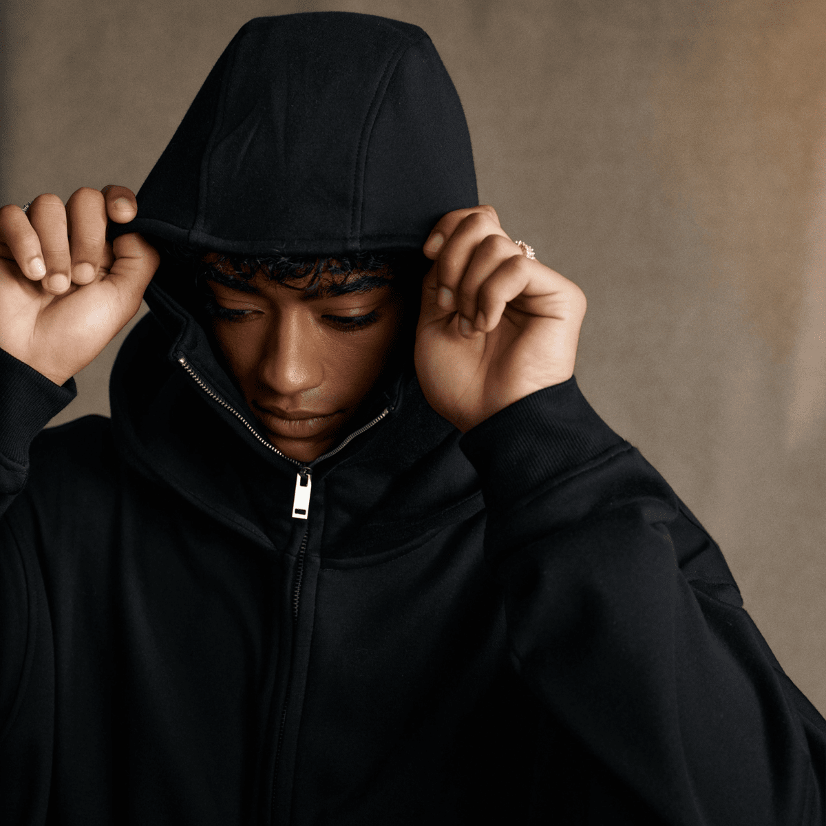 Flyboi Windproof Sports Zip-up Hoodie with Built-in Face Mask