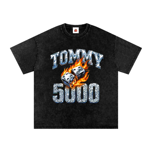 Tommy Bling Snow Washed Oversized Cotton T-Shirt