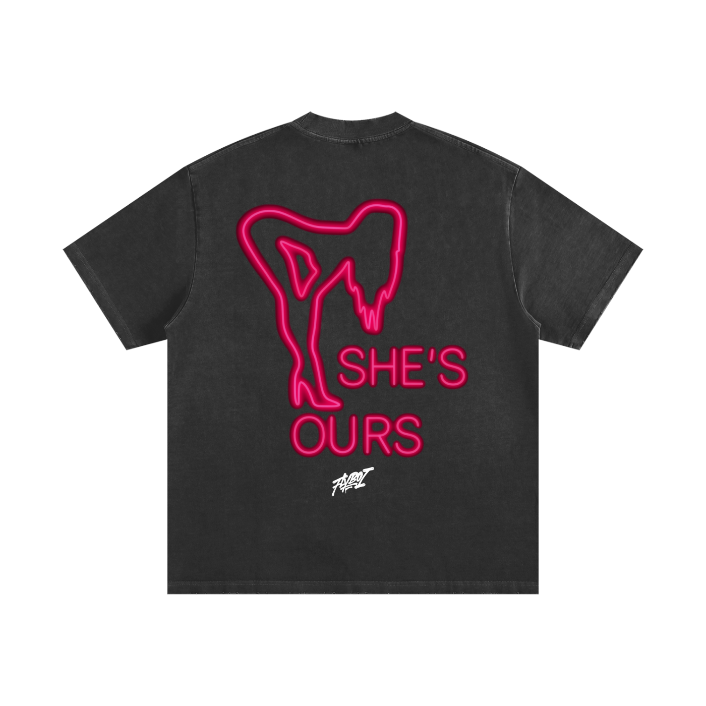 She's Ours Heavyweight Vintage Washed Frayed T-Shirt