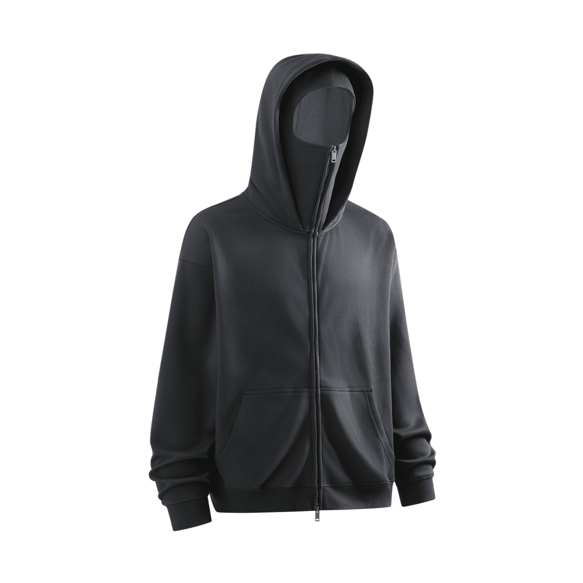 Flyboi Windproof Sports Zip-up Hoodie with Built-in Face Mask