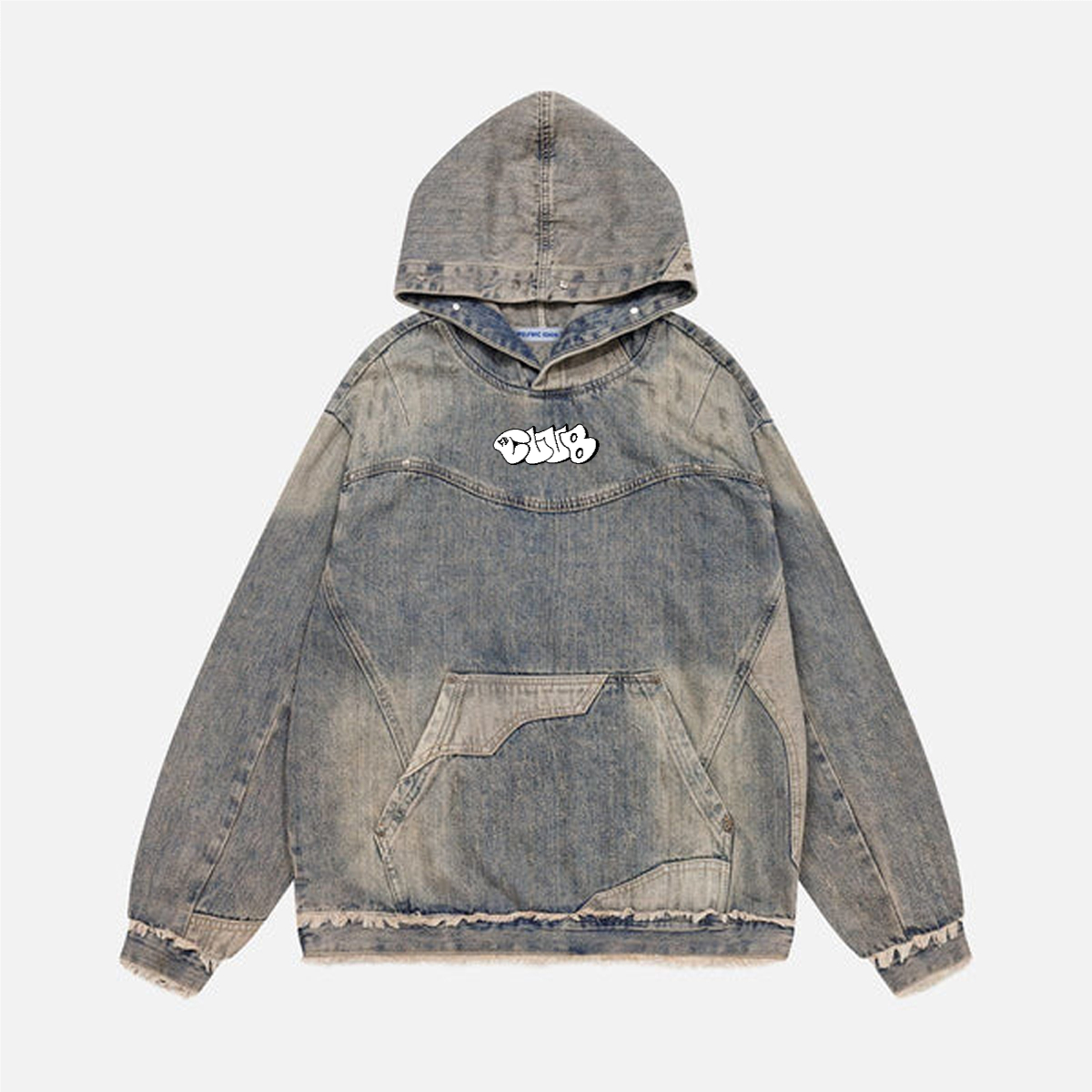 MFly Doom Washed Distressed Denim Hoodie