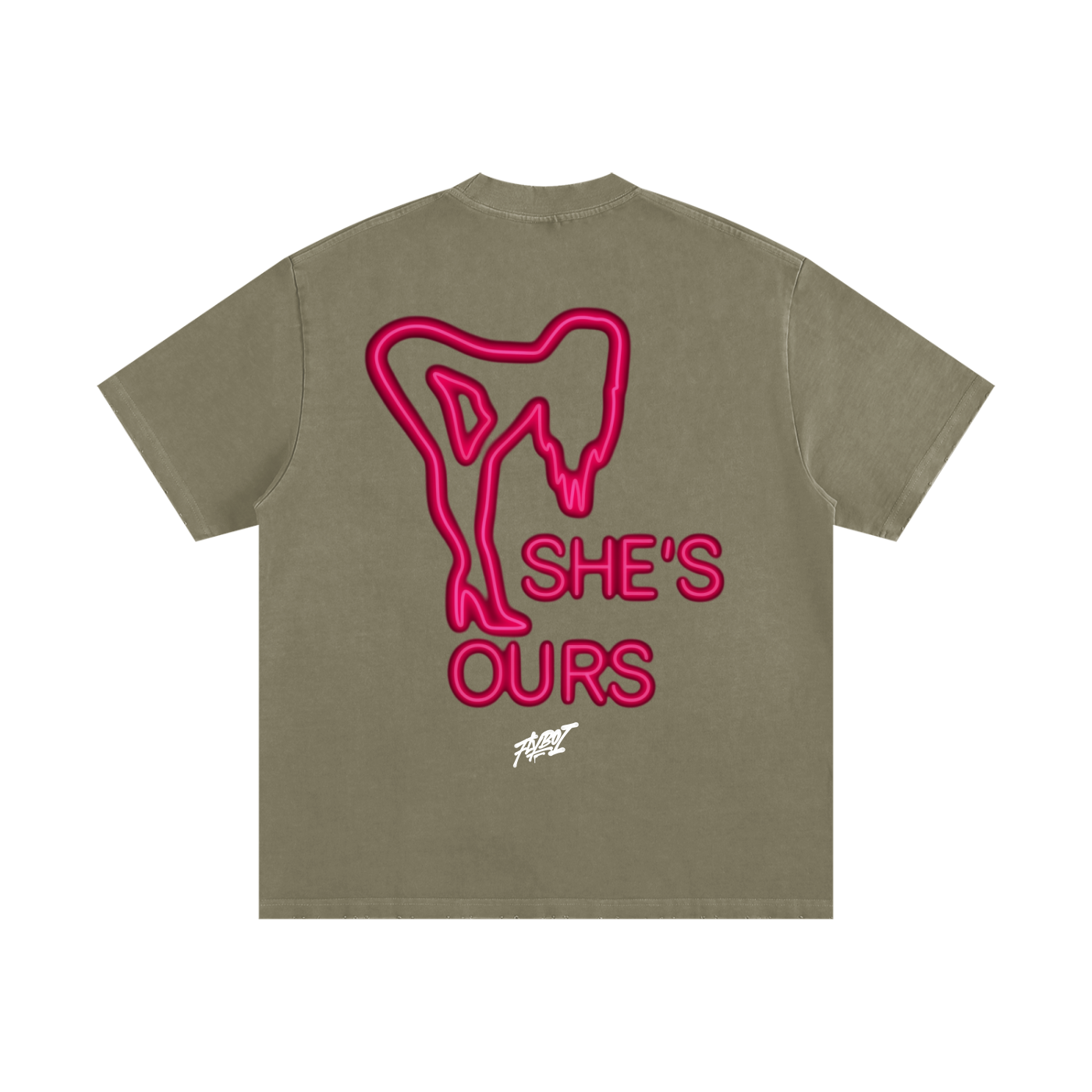 She's Ours Heavyweight Vintage Washed Frayed T-Shirt