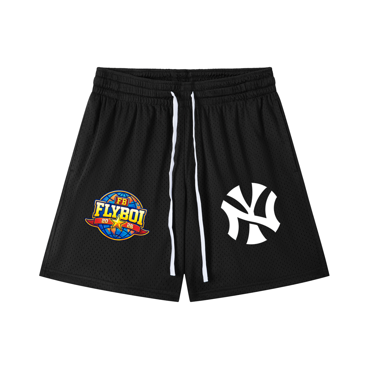 NY Fly Mesh Drawstring Shorts