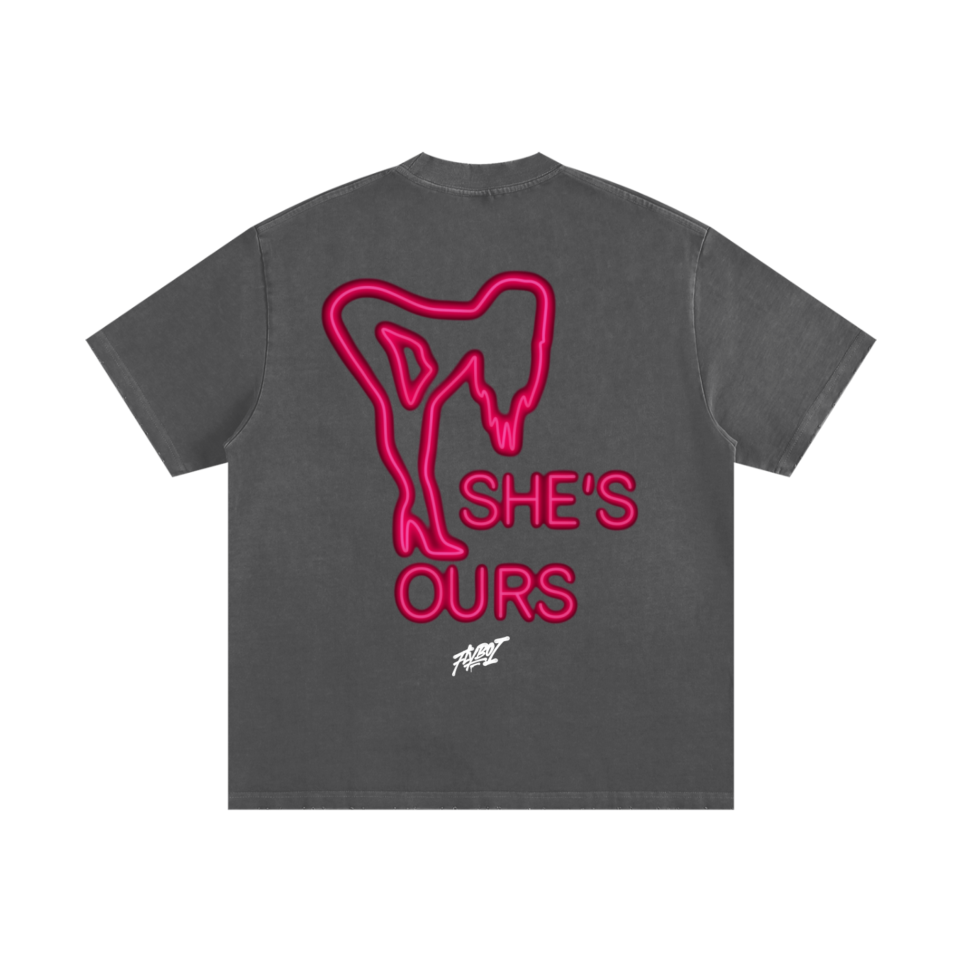 She's Ours Heavyweight Vintage Washed Frayed T-Shirt