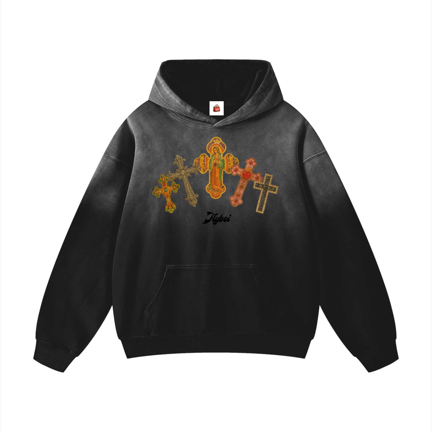 Dios Lo Bendiga Heavyweight Sunfade Oversized Hoodie